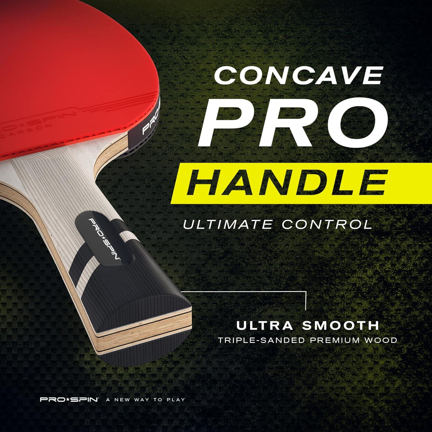 PRO SPIN Ping Pong Paddles - Professional Level Table Tennis Rackets With Carbon Fiber For Superior Control | 7-Ply Blade, Premium Rubber, 2.0mm Sponge | Includes Protector Case,850040710298