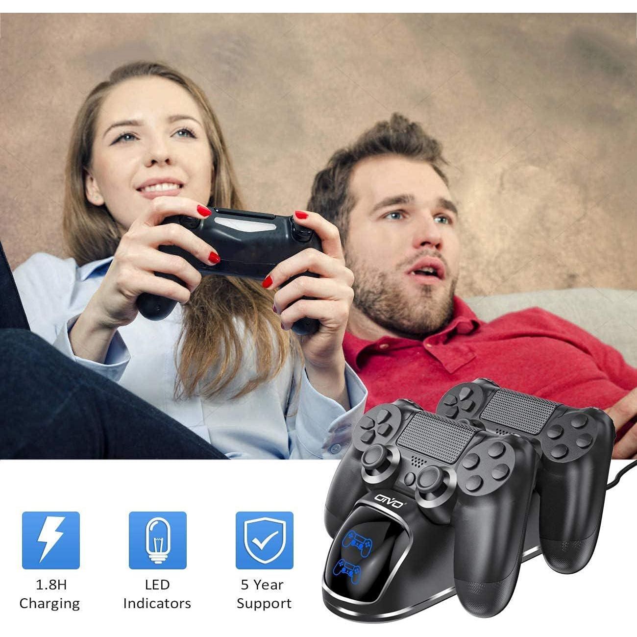 PS4 Controller Charger Dock Station, OIVO 1.8Hrs PS4 Controller Charging Dock, Charging Station Replacement For PlayStation 4 Dualshock 4 Charger,