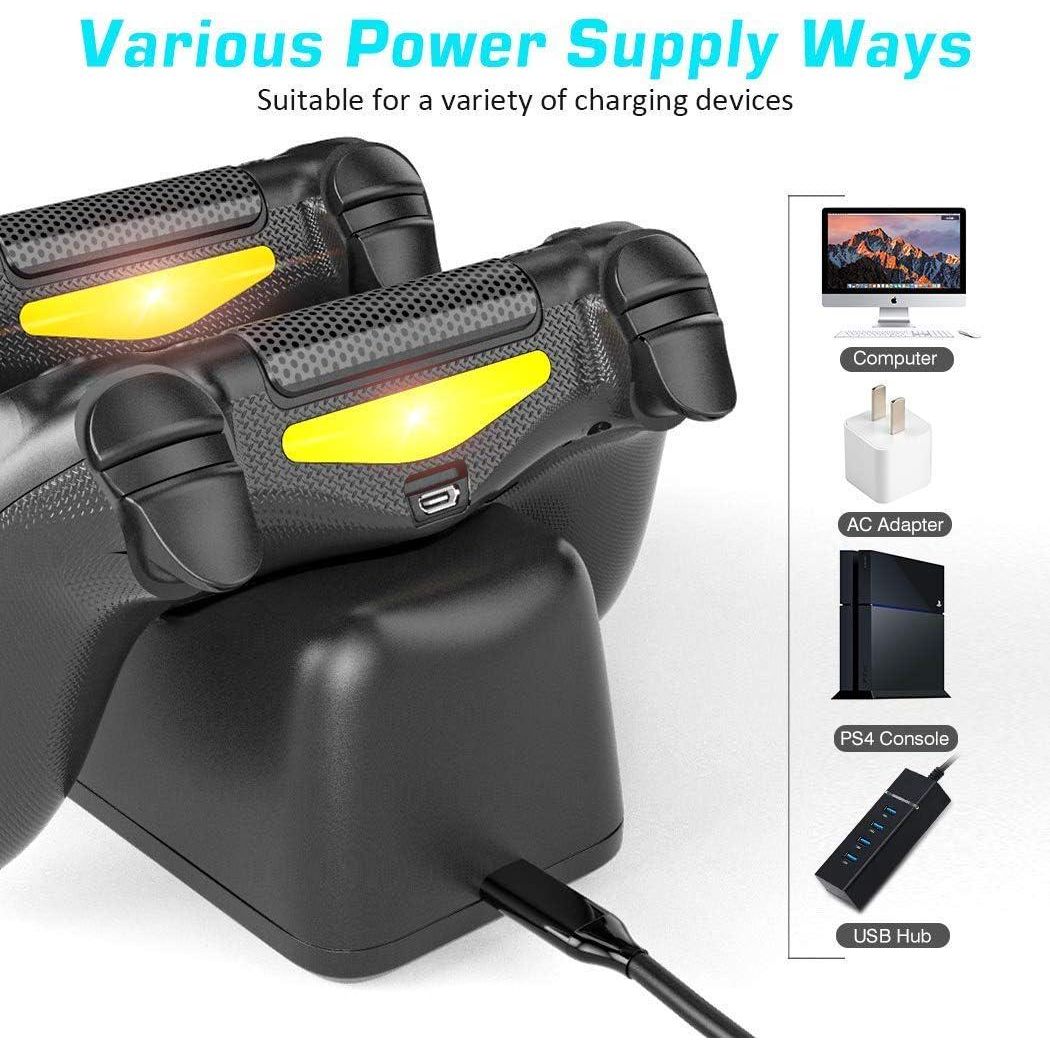 PS4 Controller Charger Dock Station, OIVO 1.8Hrs PS4 Controller Charging Dock, Charging Station Replacement For PlayStation 4 Dualshock 4 Charger,