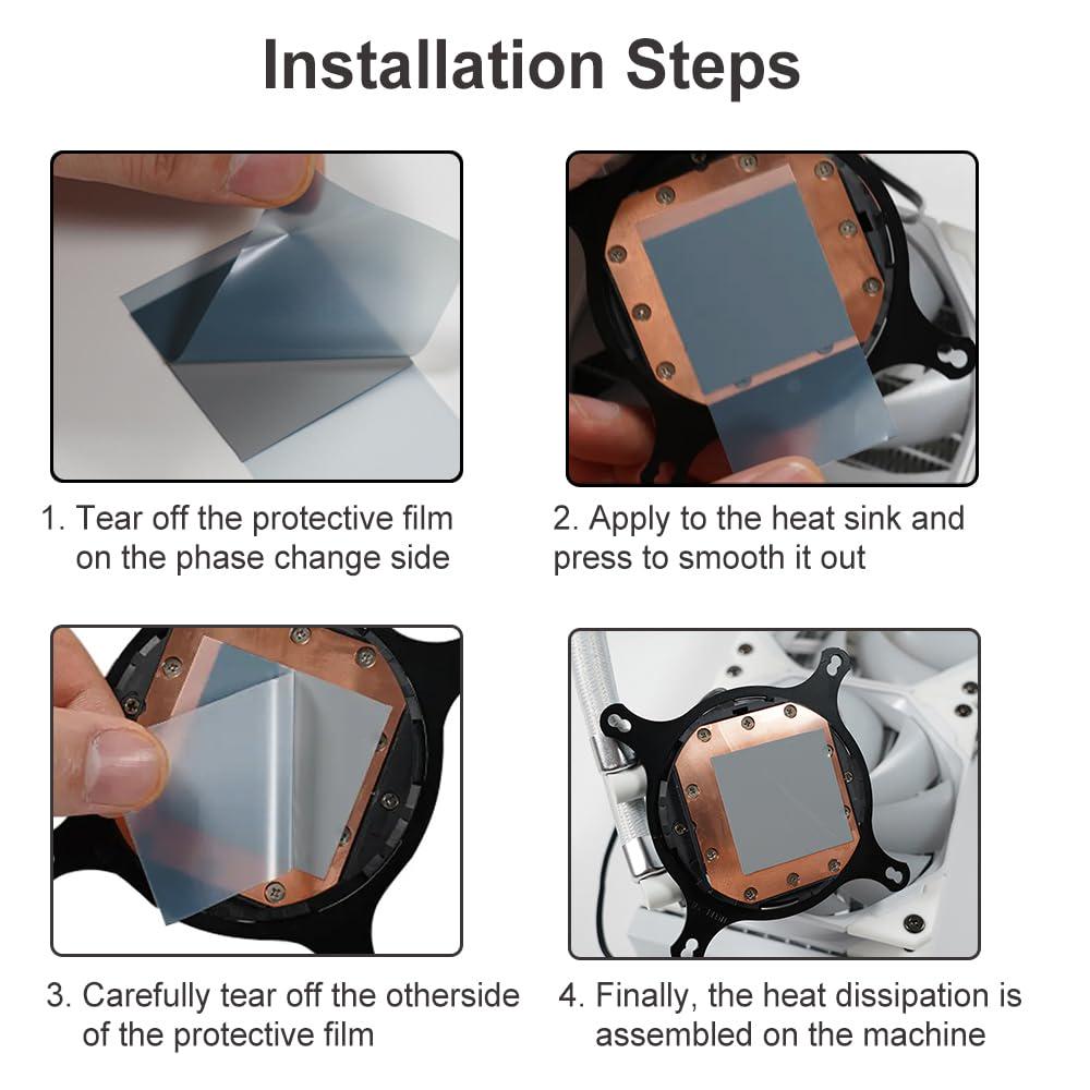 PTM7950 31x50x0.2mm Phase Change Thermal Pad, JOYJOM High Conductive Silicone Grease 8.5W/mK CPU Thermal Paste For PS5 Steam Deck ROG Ally CPU GPU SSD M.2 Laptop,