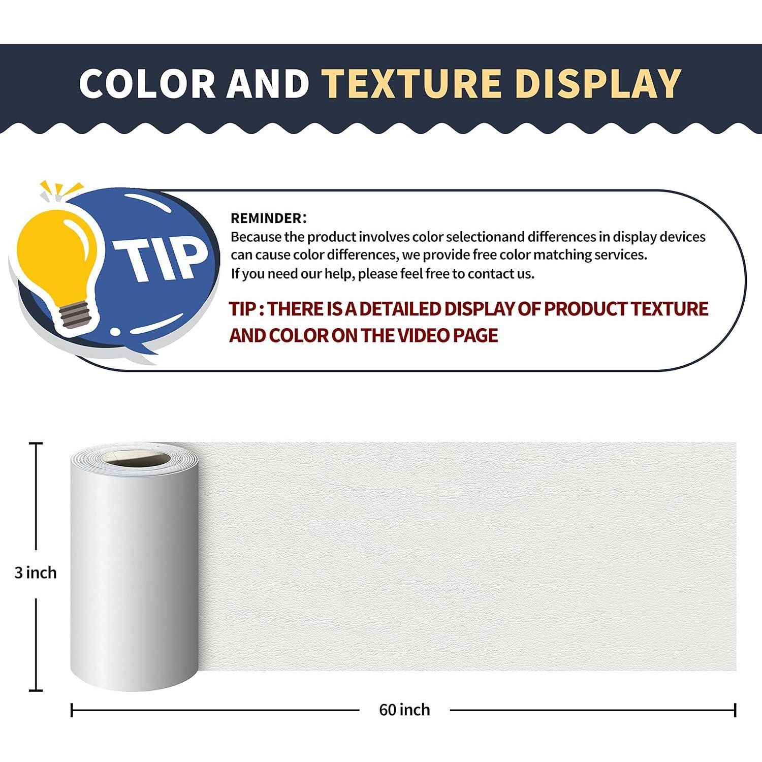 PU Leather Repair Tape, 3 X 60 Inches, White,
