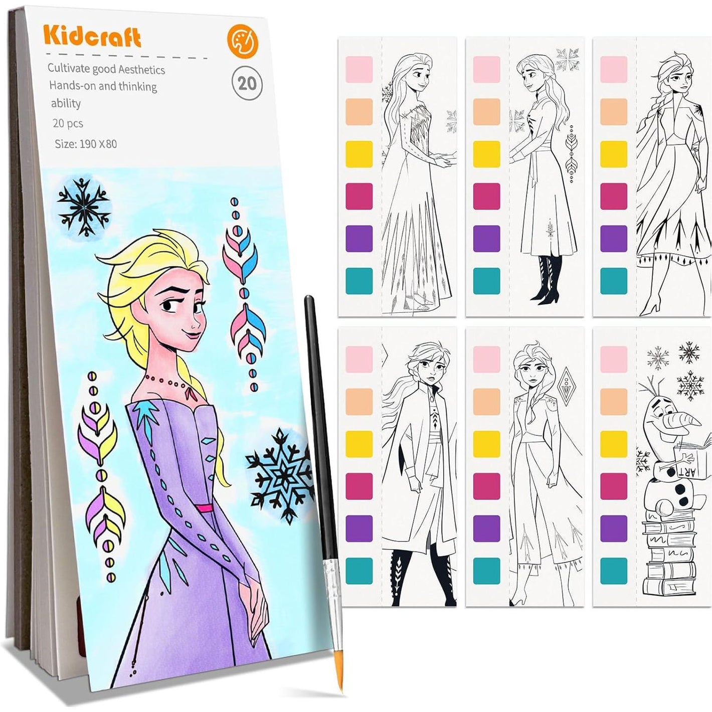Paint with Water Books Princess Theme Mess Free Watercolor Kit for Girls Ages 4 8