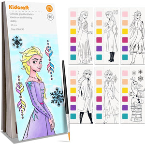 Paint with Water Books Princess Theme Mess Free Watercolor Kit for Girls Ages 4 8