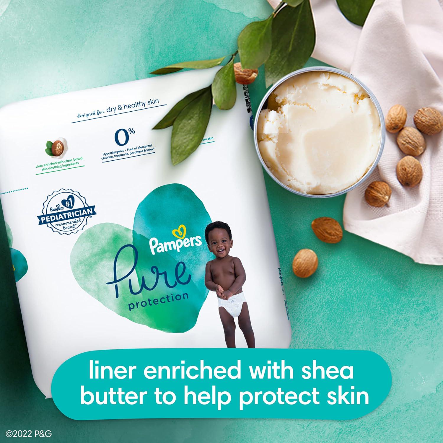 Pampers Pure Protection Diapers - Size 4, 108 Count, Hypoallergenic Premium Disposable Baby Diapers,
