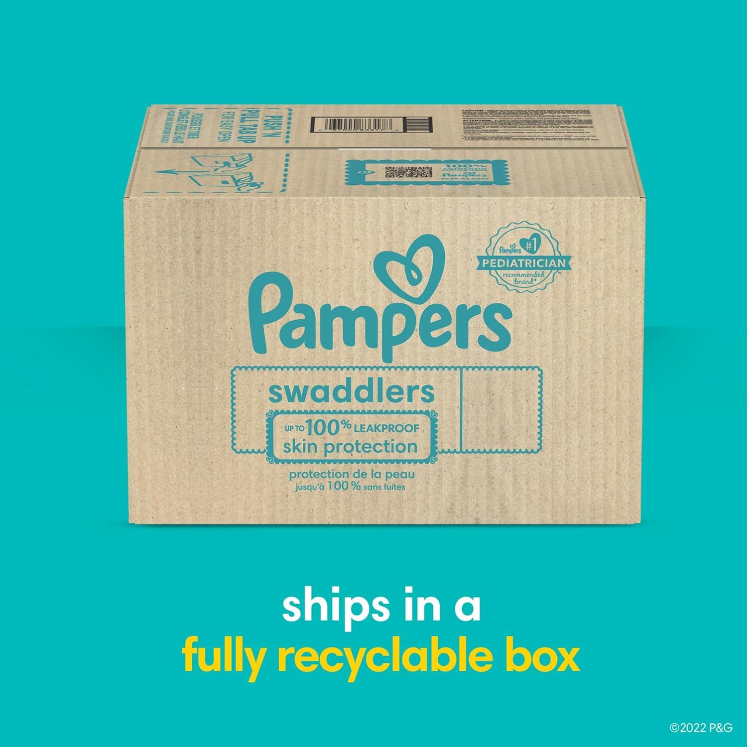Pampers Swaddlers Diapers - Size 3, 136 Count, Ultra Soft Disposable Baby Diapers,