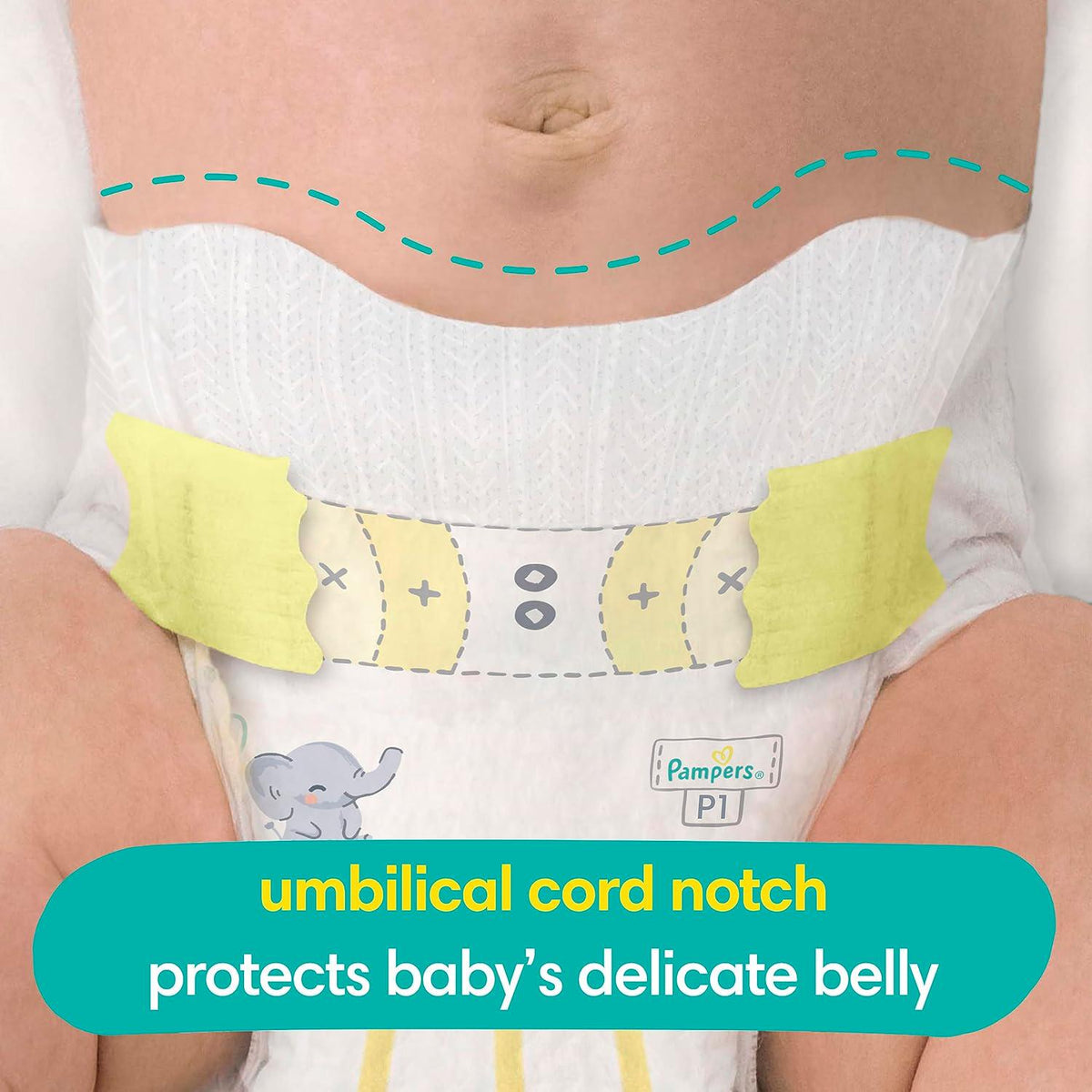 Pampers Swaddlers Diapers Preemie - Size P1, 27 Count, Ultra Soft Disposable Baby Diapers,