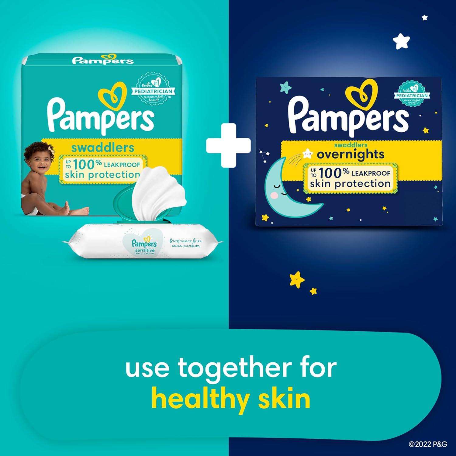 Pampers Swaddlers Diapers - Size 3, 136 Count, Ultra Soft Disposable Baby Diapers,