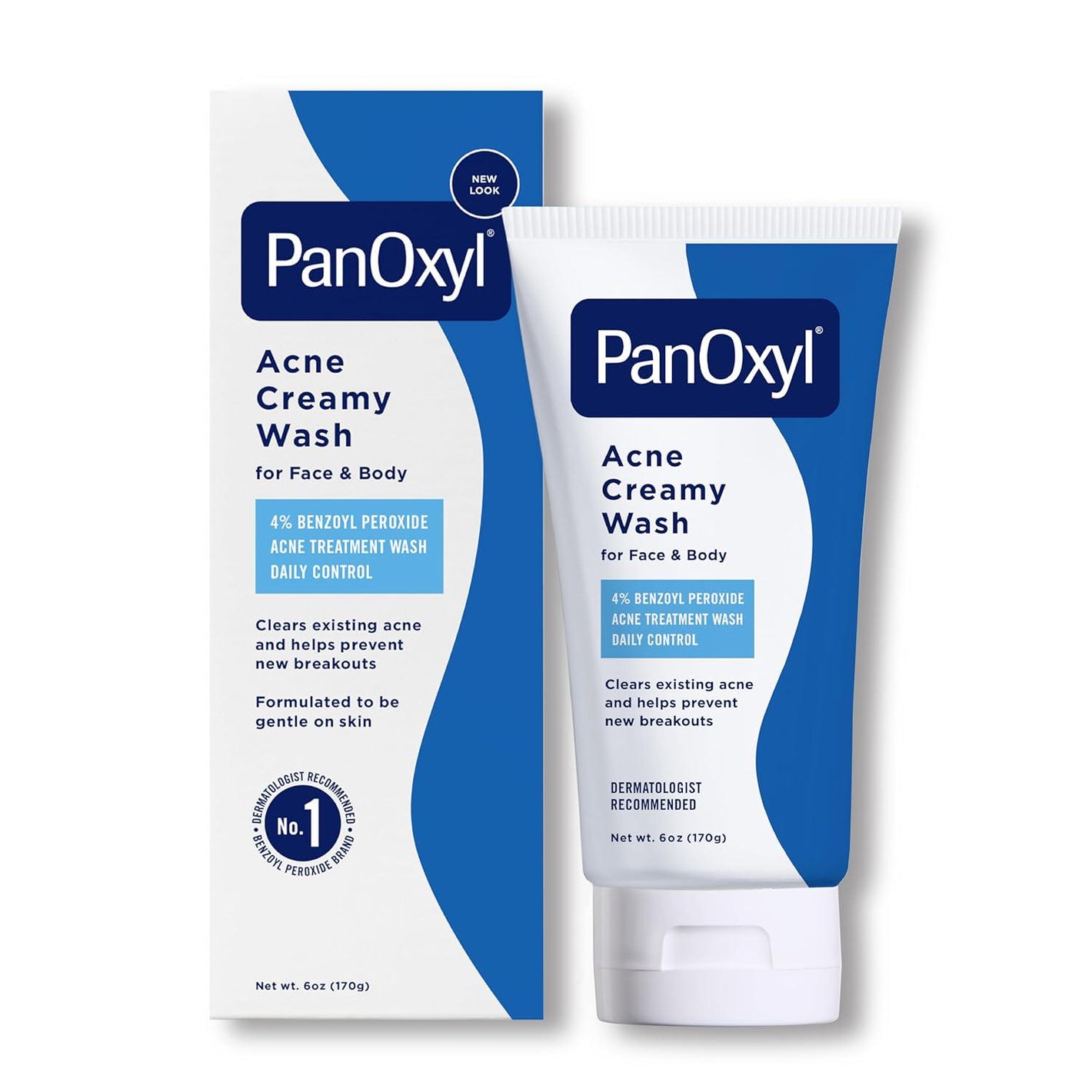 PanOxyl PanOxyl Antimicrobial Hydrating Acne Creamy Wash, 4% Benzoyl Peroxide, 6 Ounce
