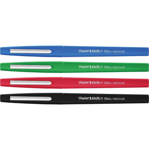 Paper Mate Flair Felt Tip Pens, Medium Point (0.7mm), Business Colors, 4 Count,