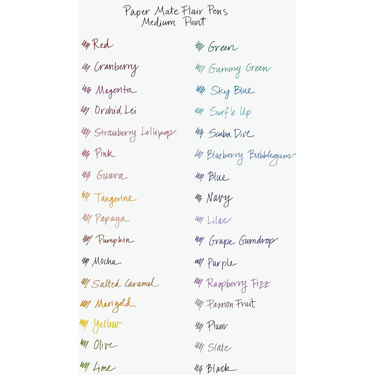 Paper Mate Flair Felt Tip Pens, Medium Point (0.7mm), Business Colors, 4 Count,