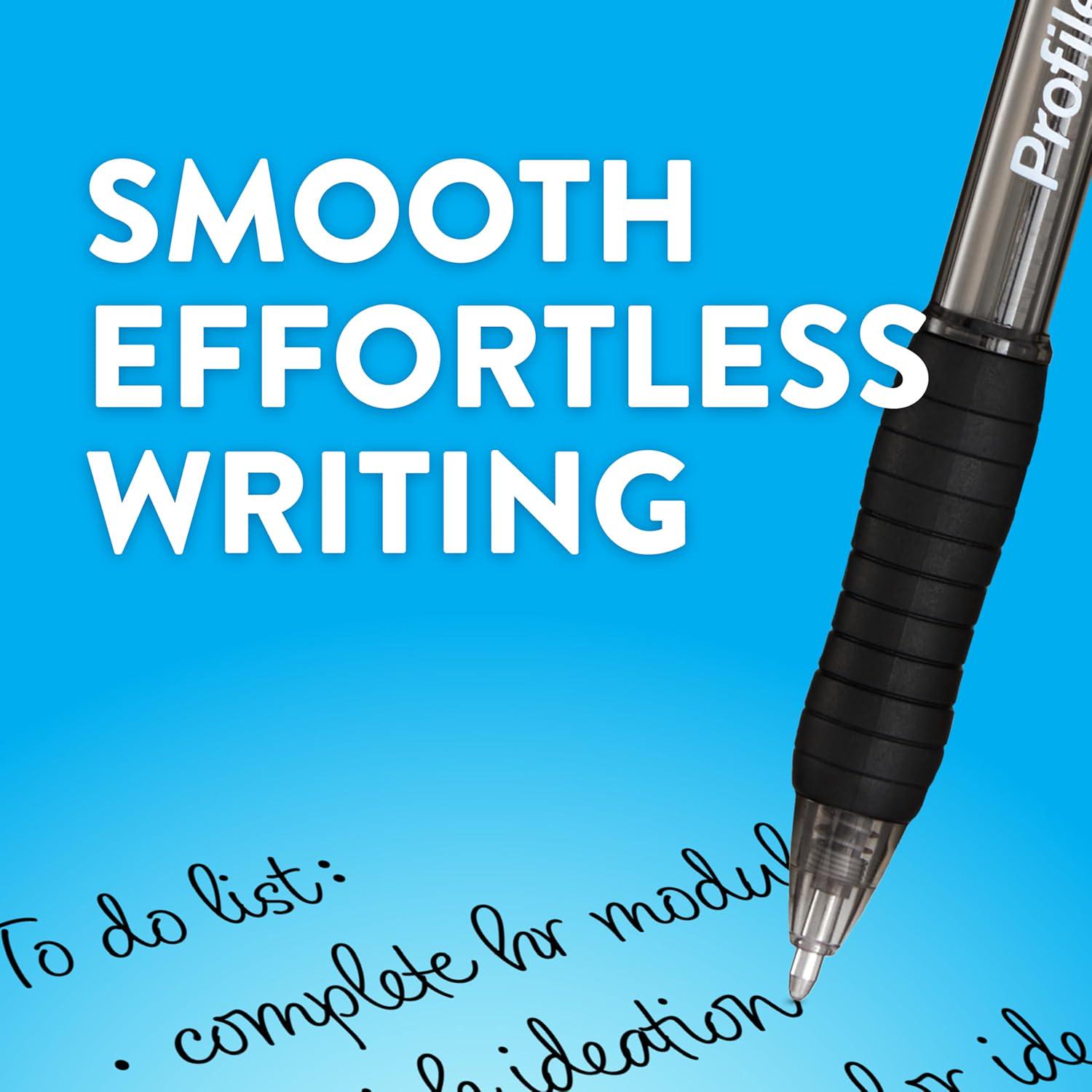 Paper Mate Profile Retractable Ballpoint Pens, Bold Point (1.4mm), Black, 12 Count,