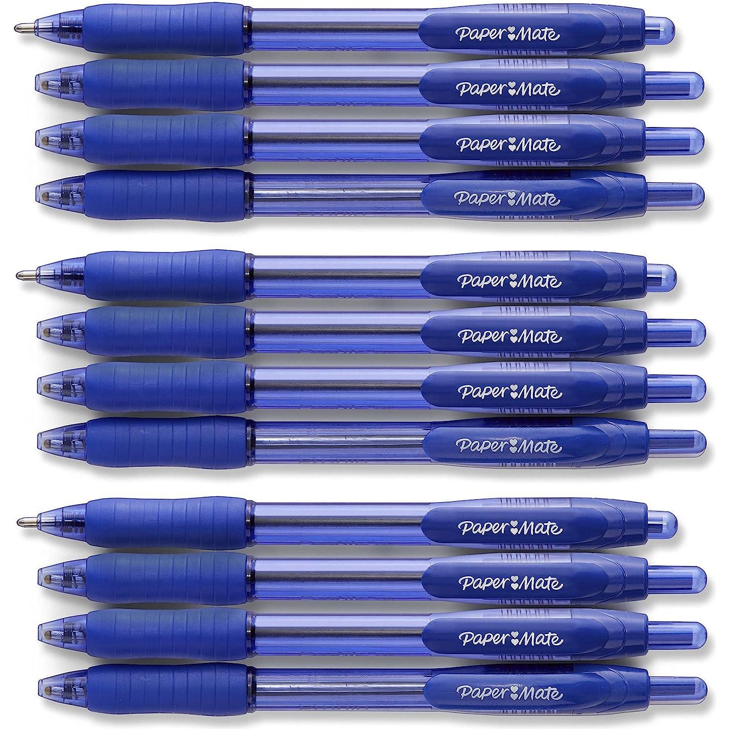 Paper Mate Profile Retractable Ballpoint Pens, Bold Point (1.4mm), Blue, 12 Count,