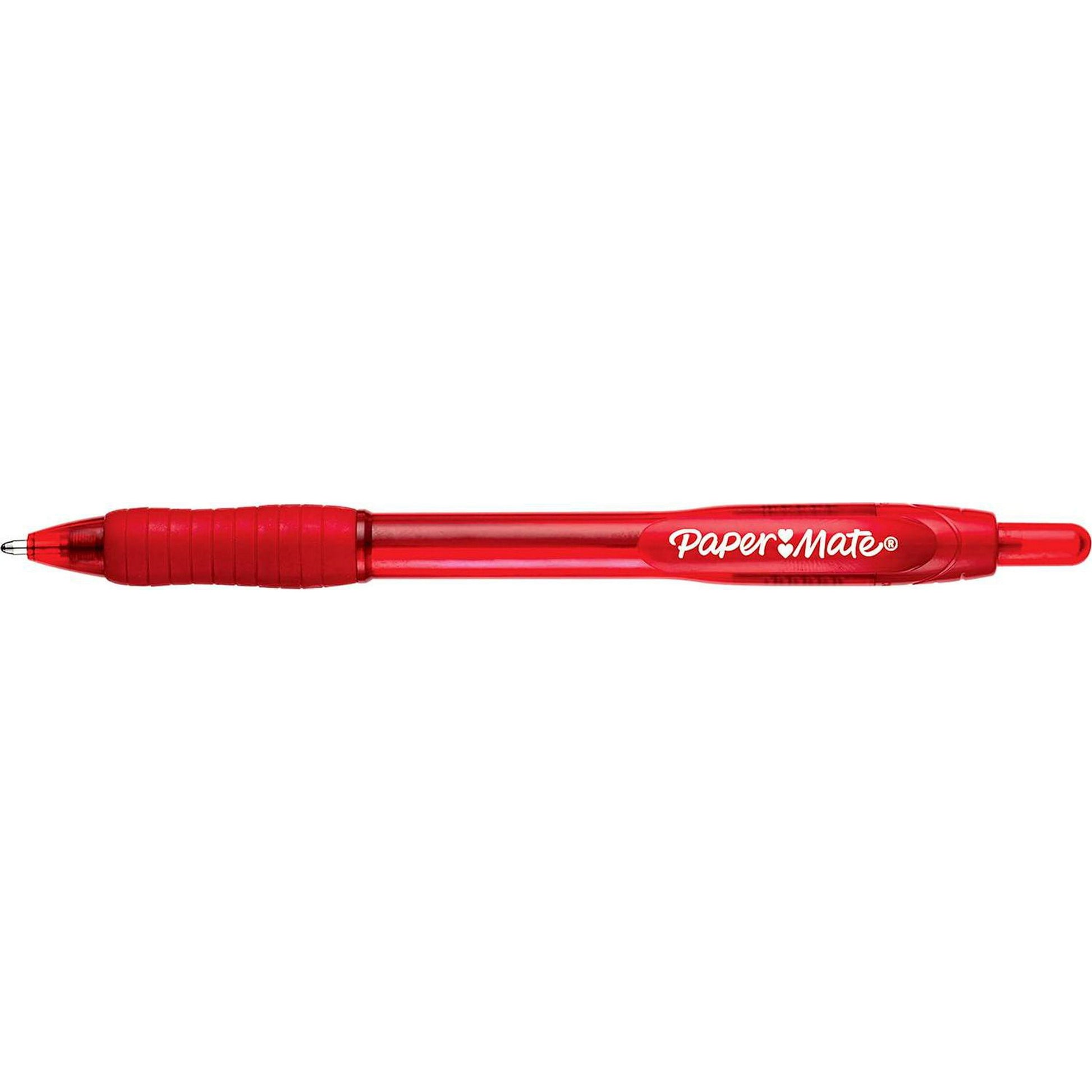 Paper Mate Profile Retractable Ballpoint Pens, Bold (1.4mm), Red, 12 Count,