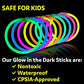 Partysticks 100 Pack 8 Inch Glow Sticks Neon Party Favors Bracelets Necklaces with Connectors