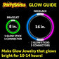 Partysticks 100 Pack 8 Inch Glow Sticks Neon Party Favors Bracelets Necklaces with Connectors