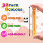 Party Goodie Bag Filler, 32 Mini Bubble Wands, Assorted Colors, Kids Birthday Favors, Non-Candy School Gifts