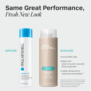 Paul Mitchell Shampoo Two, Clarifying Shampoo, Deep Cleanses + Removes Buildup, For All Hair Types, Especially Oily Hair