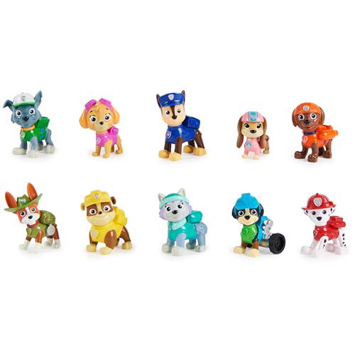 Paw Patrol 10th Anniversary Gift Pack Set of 10 Collectible Action Figures All Paws on Deck Toy Set for Kids Ages 3 Plus