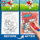 Horizon Group Paw Patrol Aqua Art Water Reveal Activity Book 4 Reusable Pages with Pen Toddler Travel Toy
