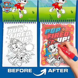 Horizon Group Paw Patrol Aqua Art Water Reveal Activity Book 4 Reusable Pages with Pen Toddler Travel Toy