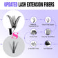 Pawotence Pawotence Lash Clusters 40D 280pcs Cluster Eyelash Extensions 9-16mm Mix Eyelash Clusters Lash Extension Individual Lashes For Self Application (40D, 0.07D, 9-16mm)