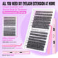Pawotence Pawotence Lash Extension Kit DIY 280pcs Lash Clusters Eyelash Extension Kit, 9-16mm 30D 40D Individual Lashes Kit With Lash Bond And Seal, Lash Tweezers For Self Use (30D&40D, 0.07D, 9-16mm, Kit)