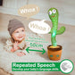 Pbooo Dancing & Talking Cactus Toy, Mimicking Singing LED Toy with 120 Songs, Baby Gift