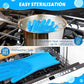 Pecute Pet Grooming Gloves Silicone with Five Finger Design for Bathing Massaging Dogs Cats Blue