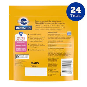Pedigree Dentastix Dog Dental Treats Dual Flavor Bacon and Chicken 24 Treats
