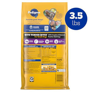 Pedigree Tender Bites Small Dogs Adult Dry Dog Food Chicken and Steak Flavor 3.5 lb Bag