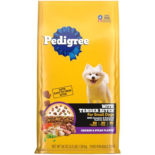Pedigree Tender Bites Small Dogs Adult Dry Dog Food Chicken and Steak Flavor 3.5 lb Bag