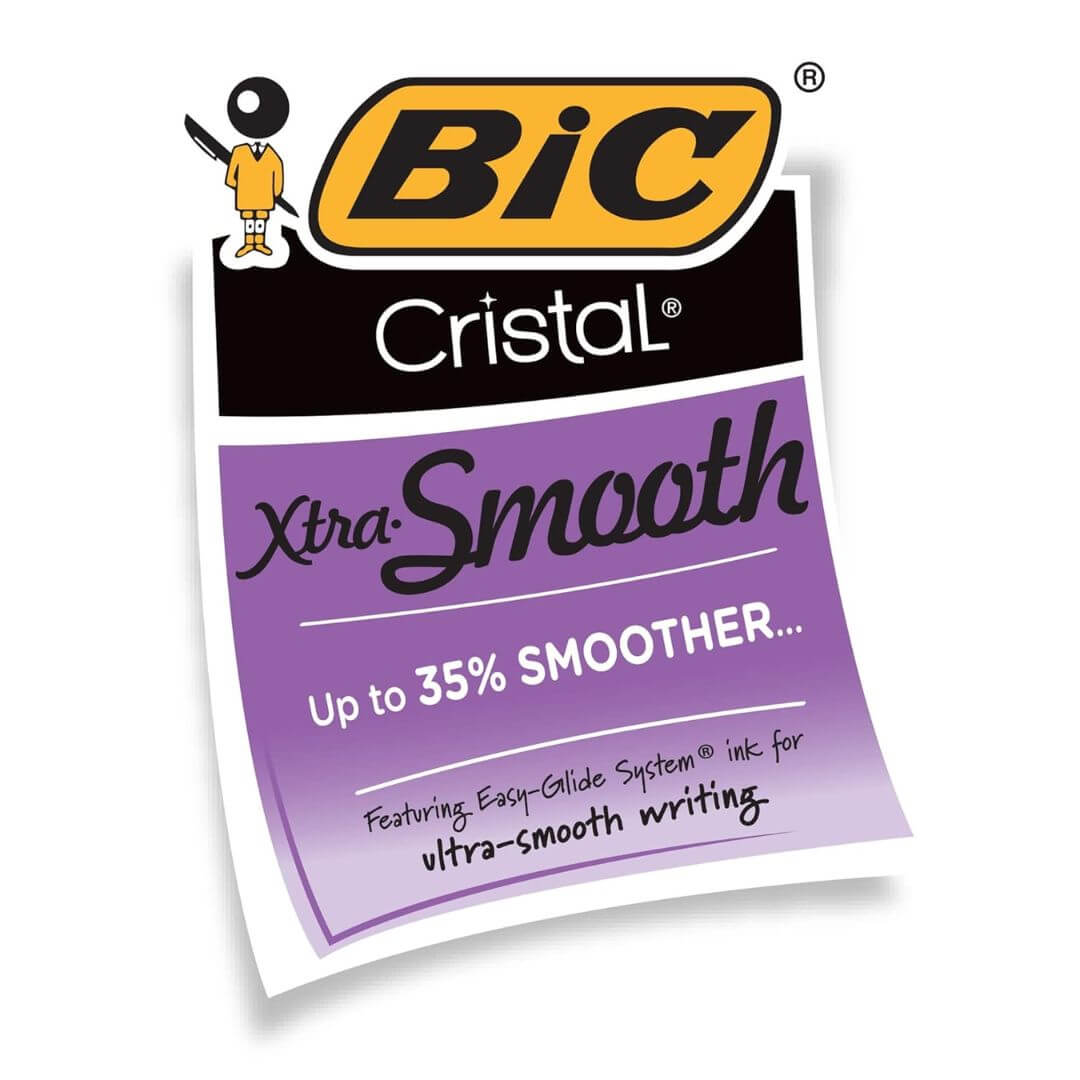 BIC Cristal Xtra Smooth Medium Point Black Ball Pen