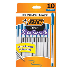 BIC Cristal Xtra Smooth Medium Point Blue Ball Pen