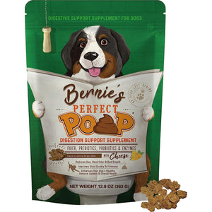 Bernie's Best Perfect Poop Digestive Health Supplement for Dogs Fiber Prebiotics Probiotics Cheddar 12.8 oz