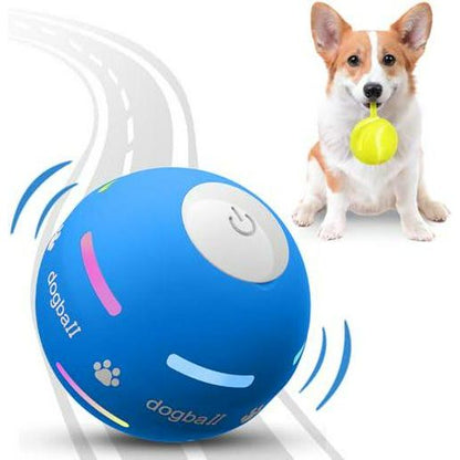 PetDroid Motion Activated Dog Ball Blue Rechargeable Durable Toy for Small to Large Dogs 2025 Model