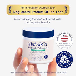 PetLab Co ProBright Dental Powder for Dogs, Teeth Cleaning & Breath Freshener, Medium Dogs