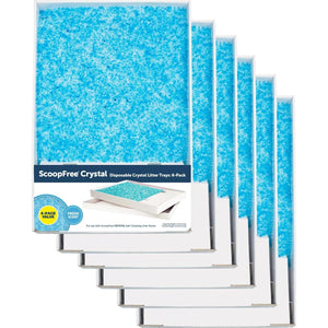 PetSafe ScoopFree Crystal Cat Litter Refill Trays Fresh Scent with Lid 6 Pack 4.3 lb Each