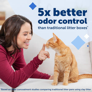 PetSafe ScoopFree Lavender Crystal Cat Litter 4.3 lb Refill Tray Pack of 3 Long Lasting Odor Control Disposable Trays with Lid