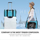 Pet Carrier For Small Medium Cats Puppies Up To 15 Lbs, Airline Approved Small Dog Travel Puppy Carrier Soft Sided, Collapsible - Blue,