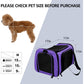 Pet Carrier For Small Medium Cats Dogs Puppies Up To 15 Lbs, Airline Approved Small Dog Carrier Soft Sided, Collapsible Travel Puppy Carrier - Purple,
