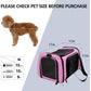 Pet Carrier For Small Medium Cats Dogs Puppies Up To 15 Lbs, TSA Airline Approved, Soft Sided, Collapsible Travel - Pink,