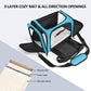 Pet Carrier For Small Medium Cats Puppies Up To 15 Lbs, Airline Approved Small Dog Travel Puppy Carrier Soft Sided, Collapsible - Blue,