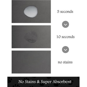 Pet Feeding Mat for Dogs Absorbent Quick Dry Food and Water Bowl Mat No Stains Anti Mess Pet Accessory for Messy Drinkers
