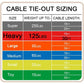 Petest Reflective Dog Tie-Out Cable, 30 ft, for Dogs Up to 125 lbs, Heavy Duty Outdoor Leash Wire