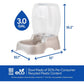 Petmate Pet Cafe 3 Gallon Water Dispenser Tan BPA Free Cat and Dog Water Bowl Made in USA