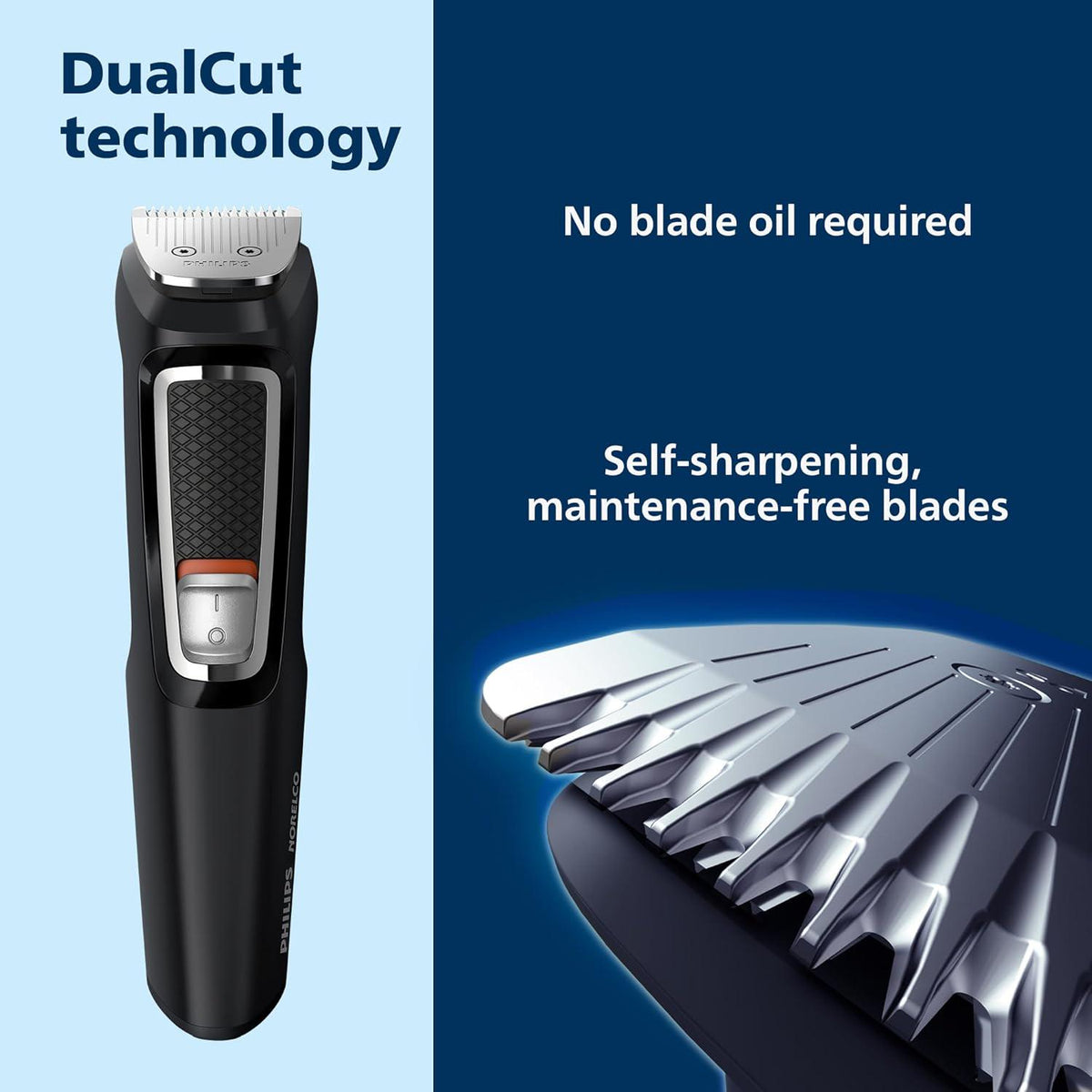 Philips Norelco Philips Norelco Multi Groomer All-in-One Trimmer Series 3000-13 Piece Mens Grooming Kit For Beard, Face, Nose, Ear Hair Trimmer And Hair Clipper - NO Blade Oil Needed, MG3740/40