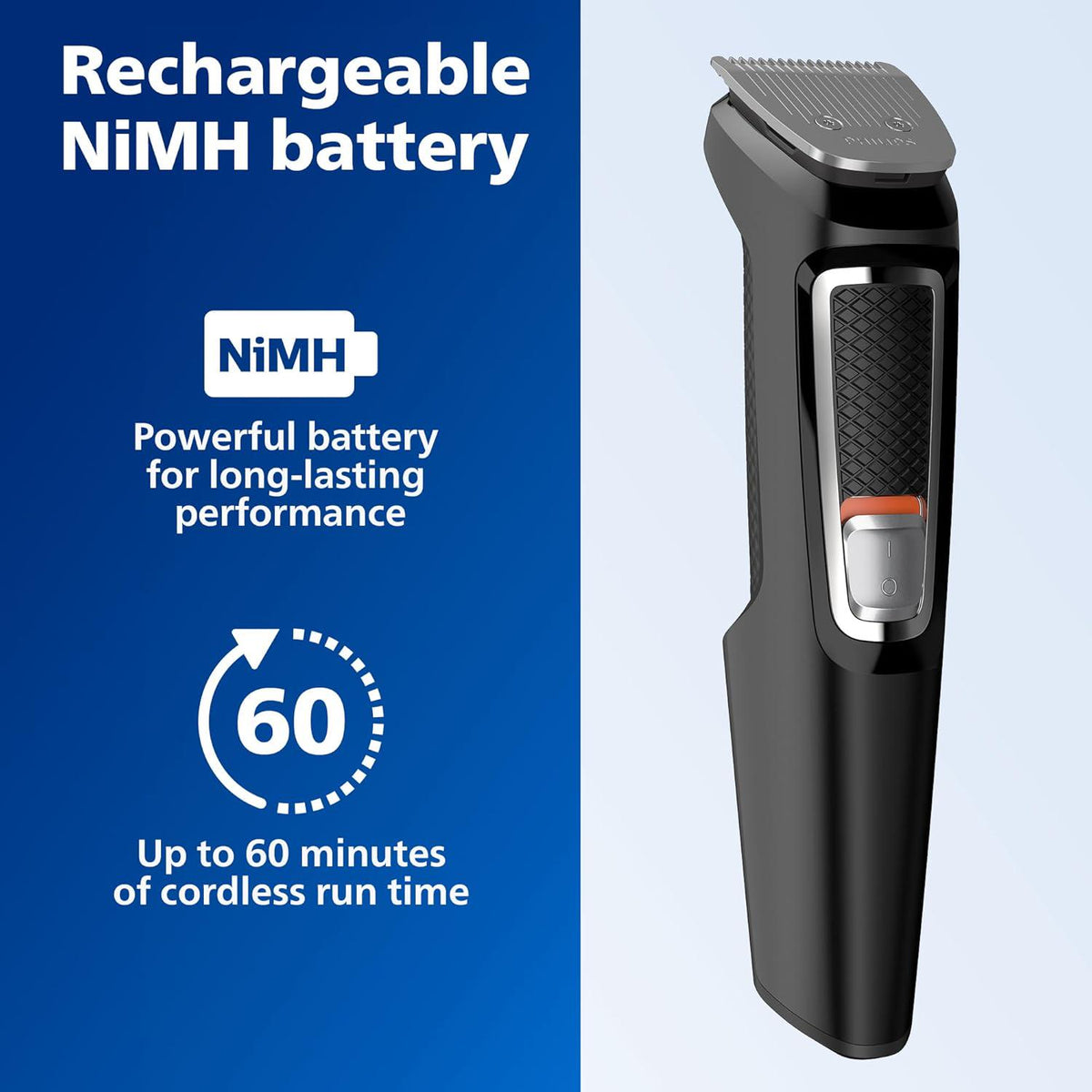 Philips Norelco Philips Norelco Multi Groomer All-in-One Trimmer Series 3000-13 Piece Mens Grooming Kit For Beard, Face, Nose, Ear Hair Trimmer And Hair Clipper - NO Blade Oil Needed, MG3740/40