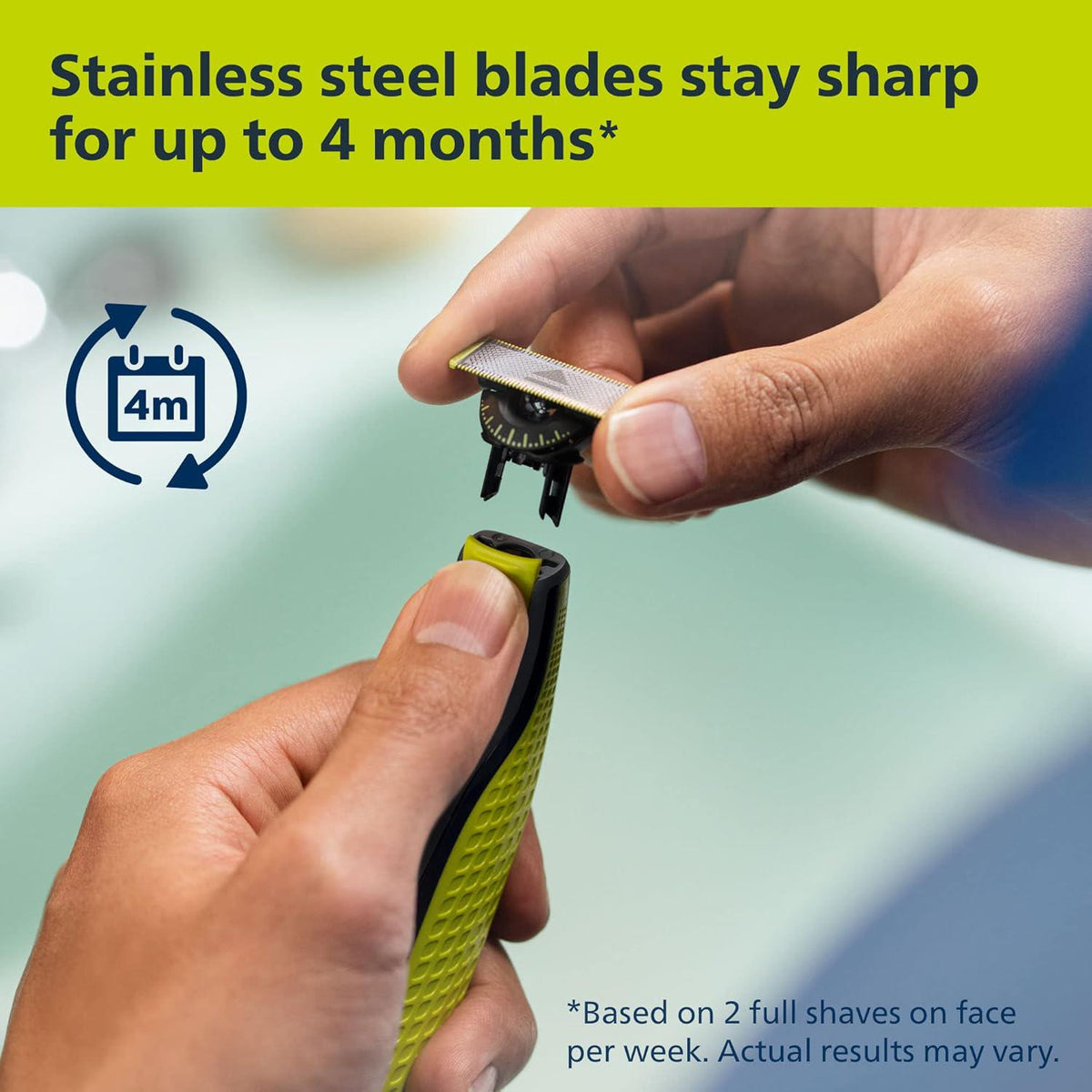 Philips Norelco Philips Norelco OneBlade 360 Replacement Blades, For OneBlade Electric Shaver And Trimmer, Durable Stainless Steel, Trim, Edge And Shave, 2 Pack, QP420/80