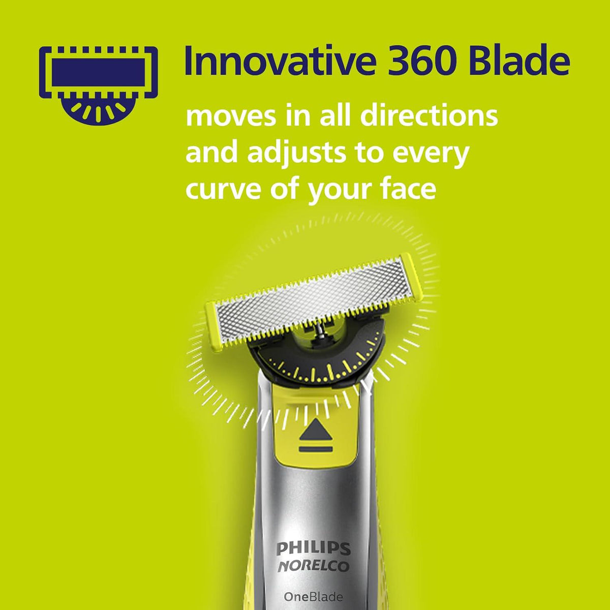 Philips Norelco Philips Norelco OneBlade 360 Replacement Blades, For OneBlade Electric Shaver And Trimmer, Durable Stainless Steel, Trim, Edge And Shave, 2 Pack, QP420/80