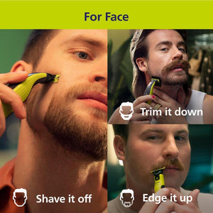 Philips Norelco Philips Norelco OneBlade 360 Face, Hybrid Electric Beard Trimmer And Shaver With 5-in-1 Face Stubble Comb, Frustration Free Packaging, QP2724/90
